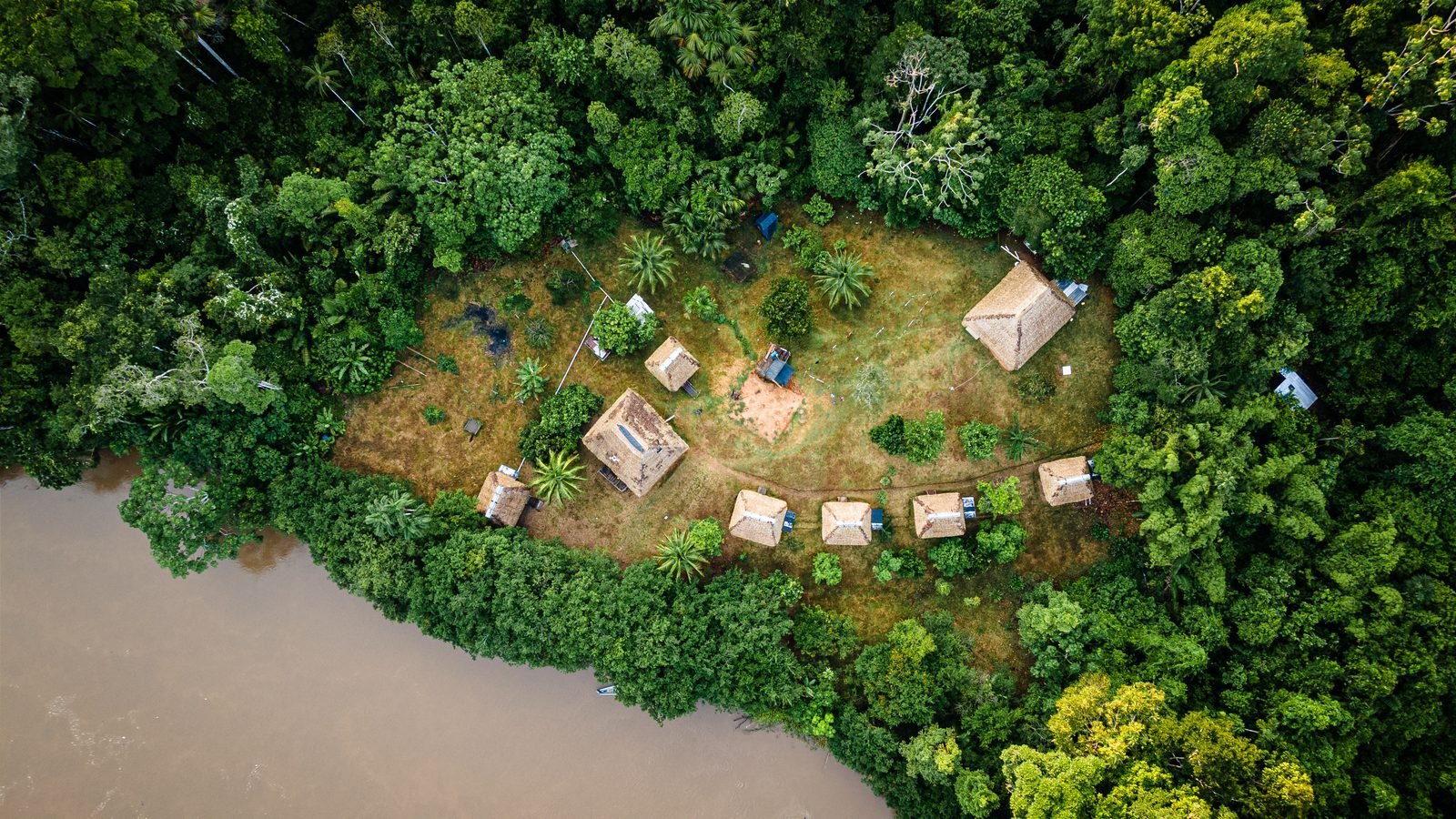 Cabins of Tukunari Lodge, built by hand