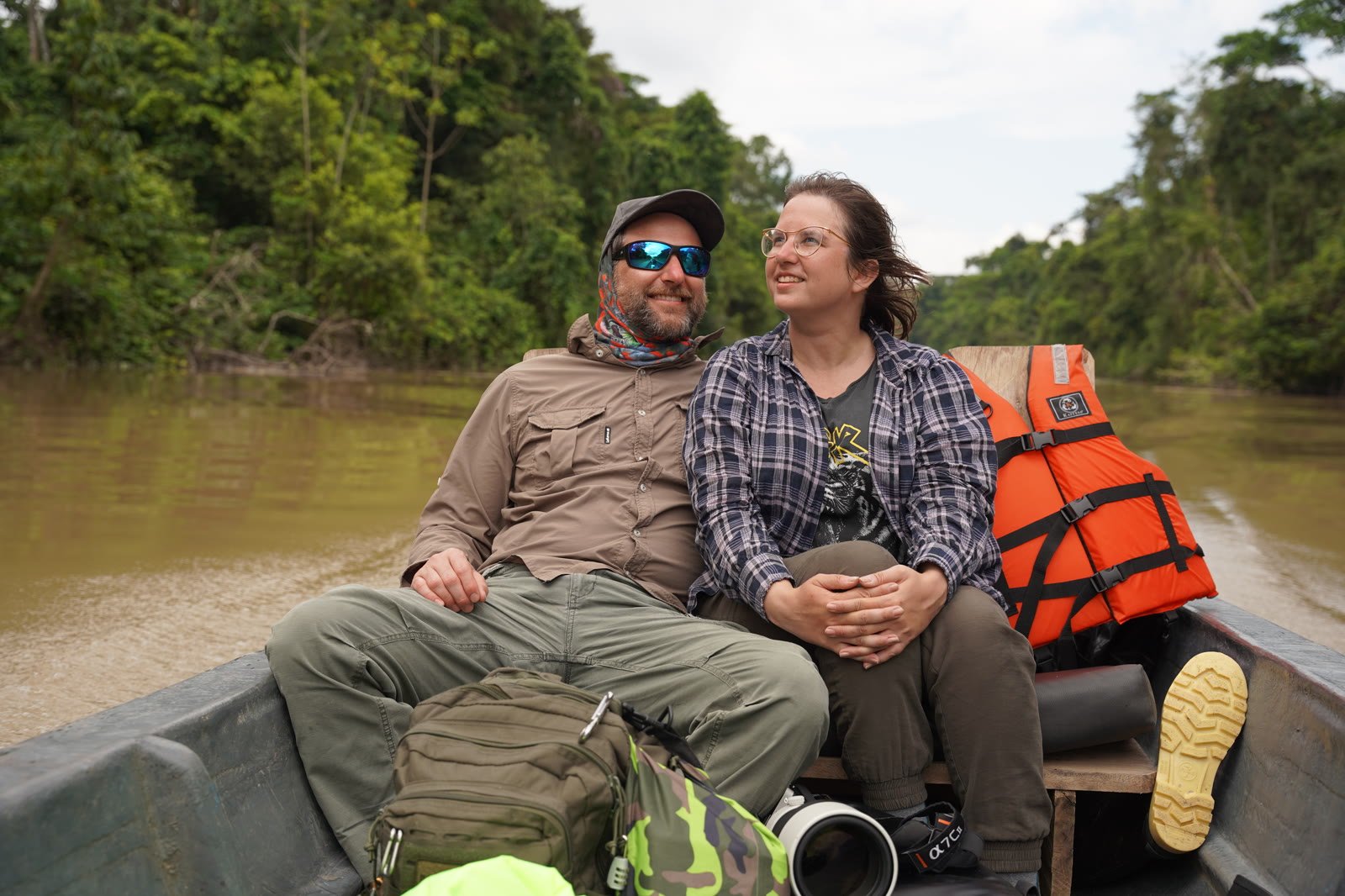 Native guide navigating the river