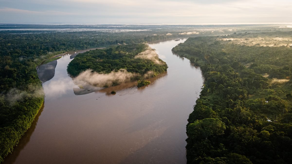 Aerial view of the private waters